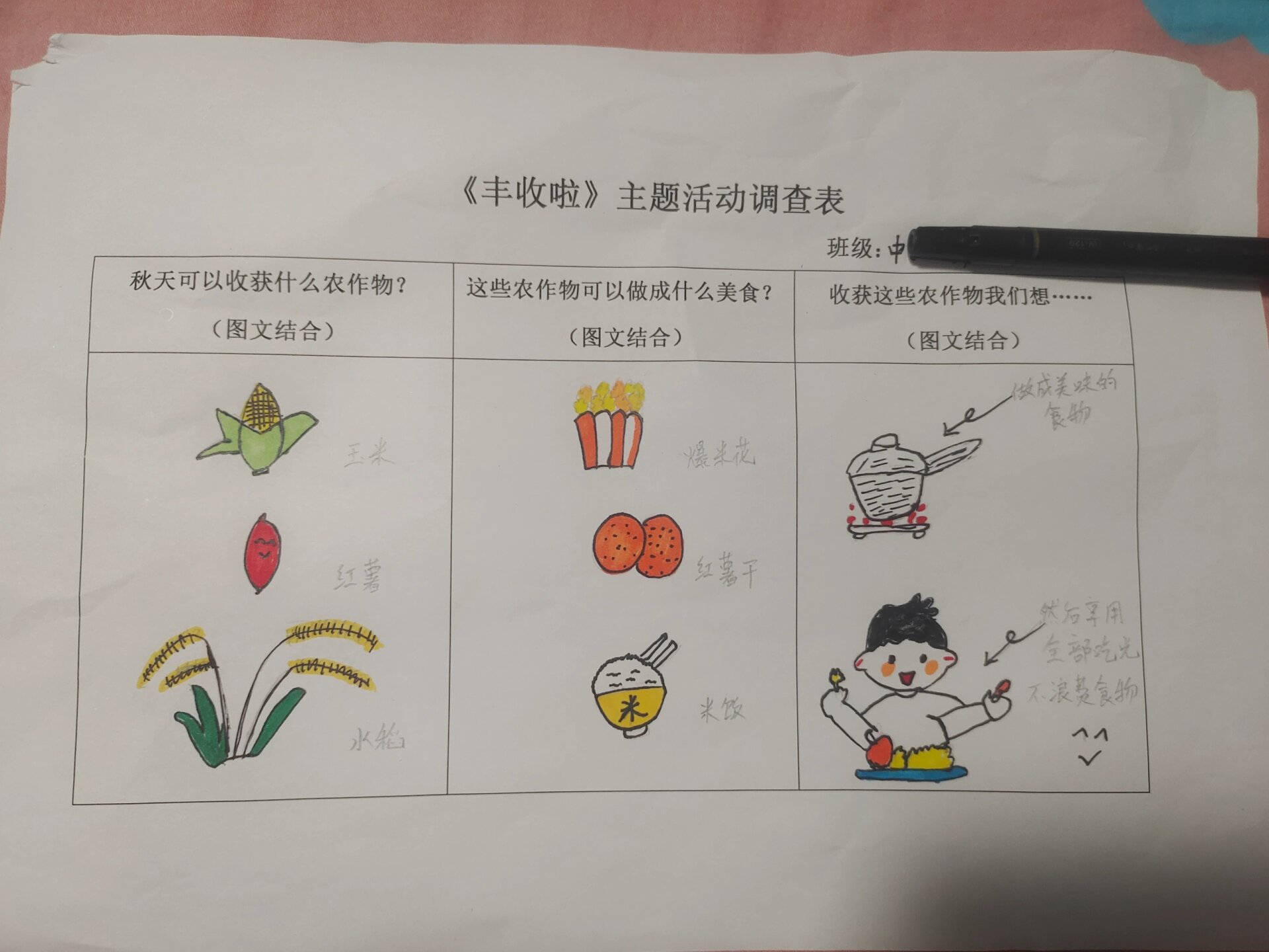 幼儿园调查表制作模板图片