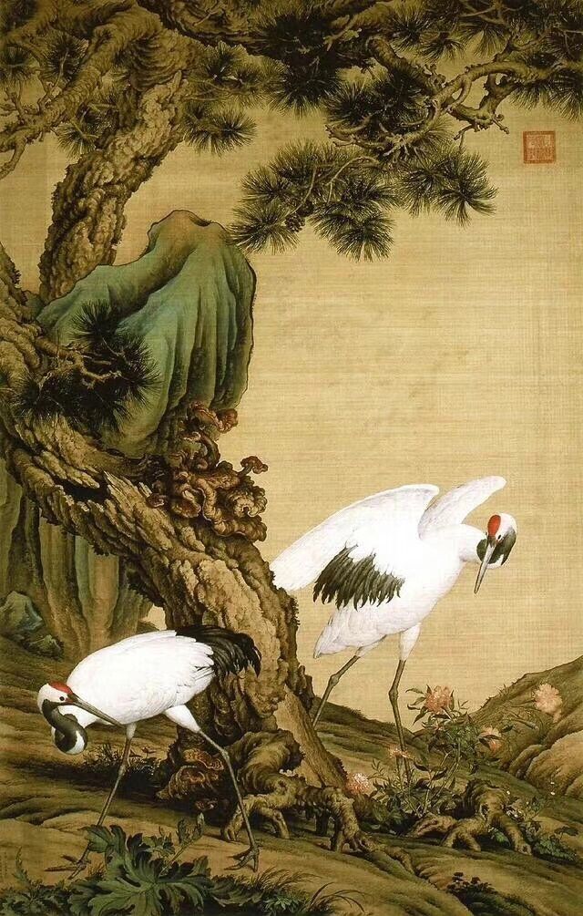 松鹤图片绘画大全大图图片