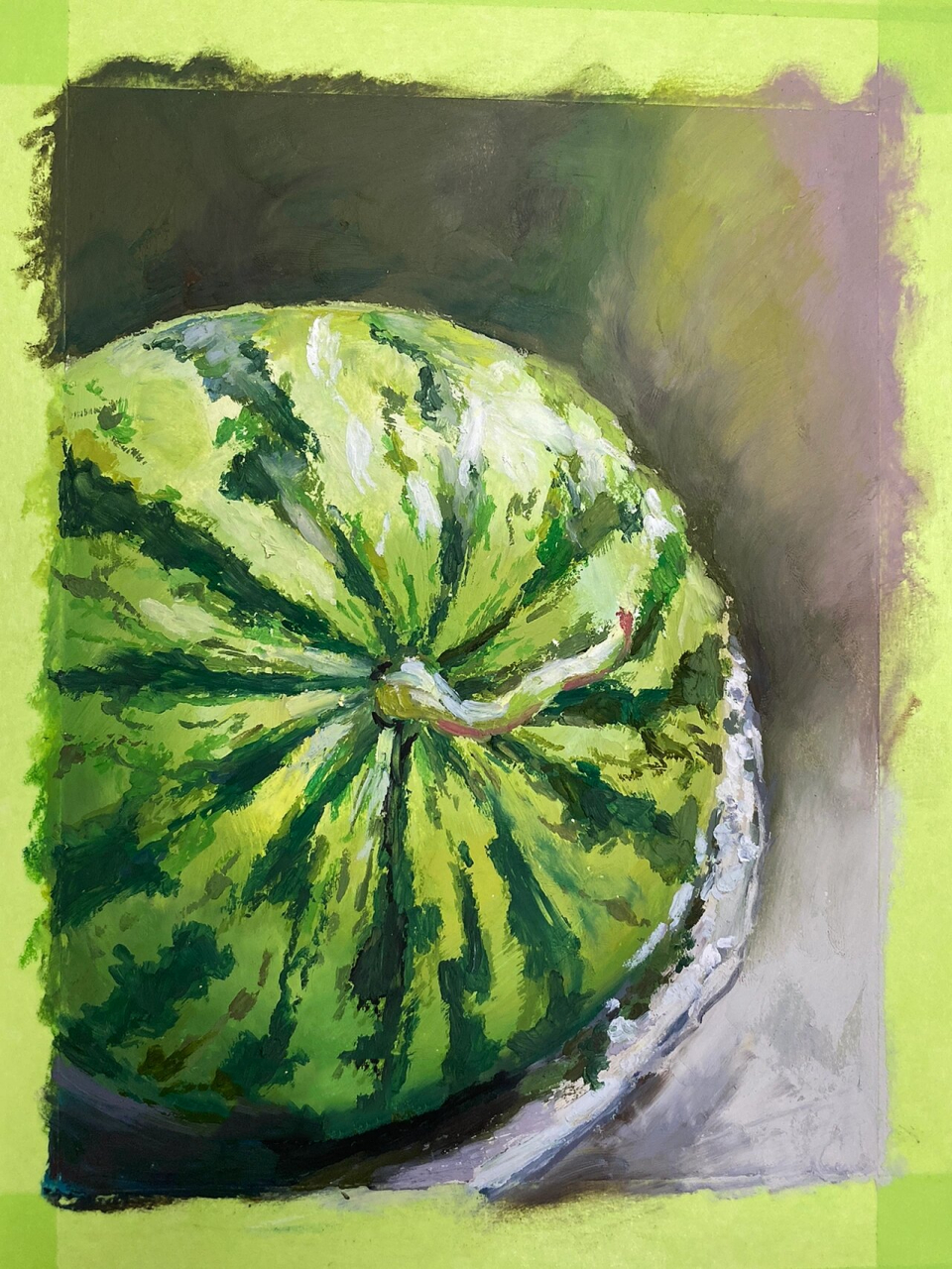 油画棒|西瓜91|夏天的味道 洗个西瓜91 猜猜甜不甜 	 素材图片