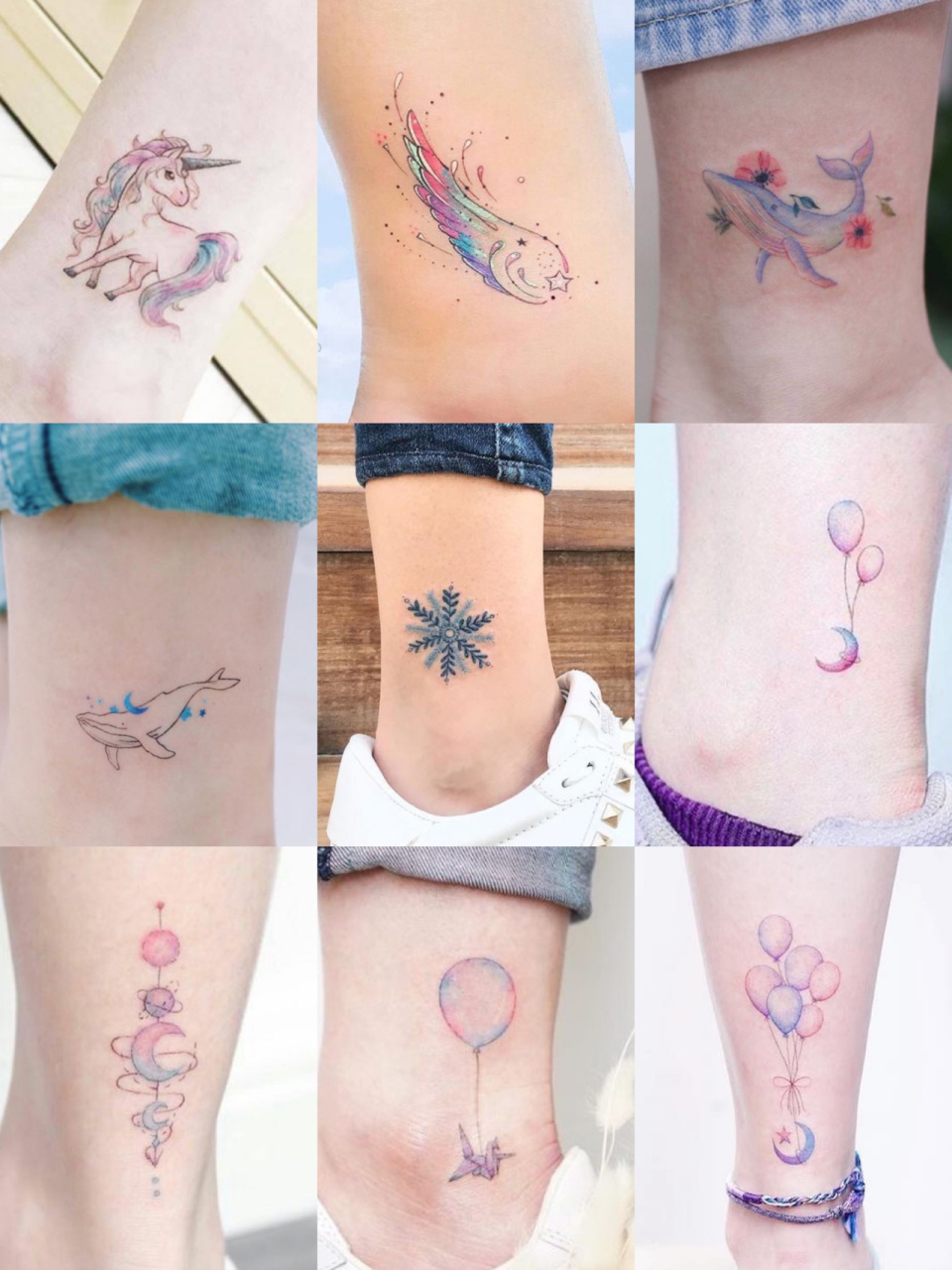 tattoo适合女的脚踝纹身合集 整理了一波适合脚踝的图案～整体以小
