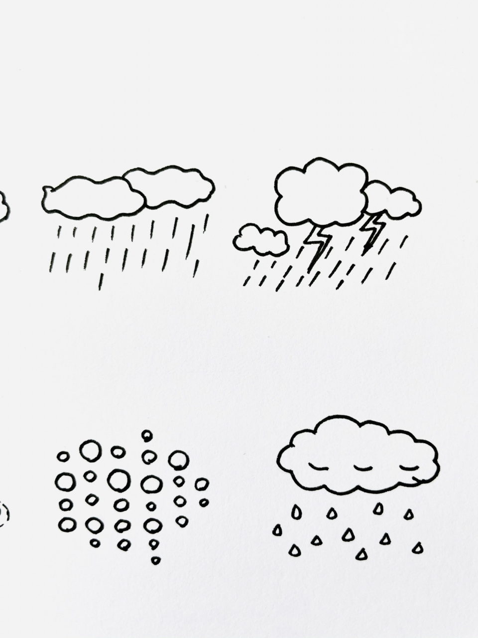 简笔画教程|零基础绘画|黑白ins插画|手帐素材