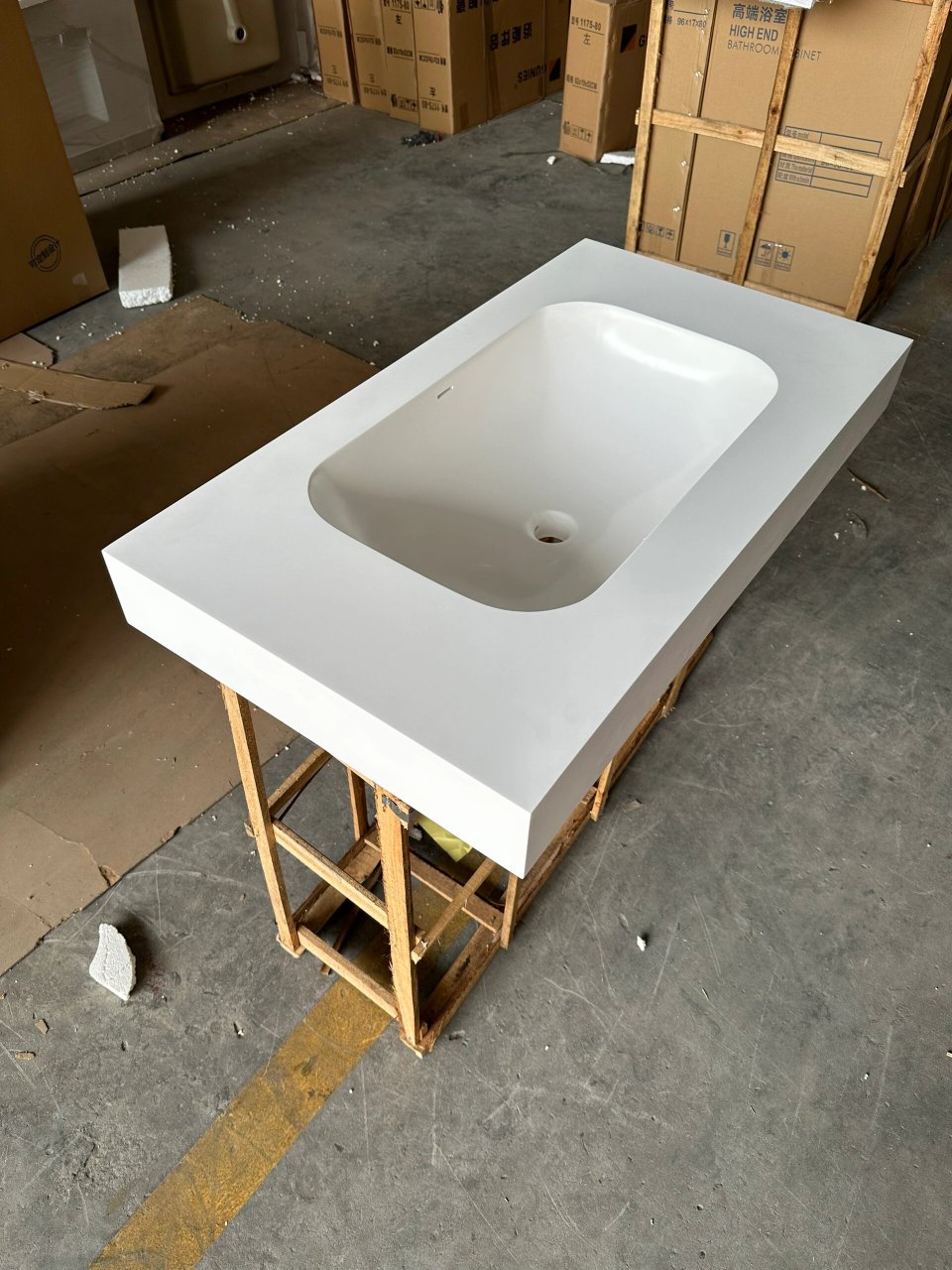 亚克力可丽耐一体通台面洗脸盆