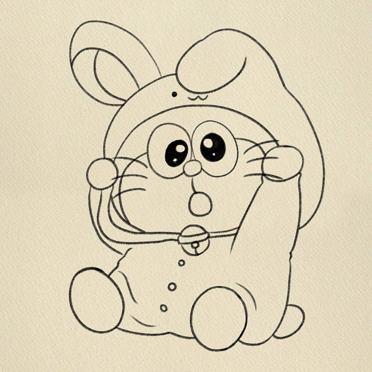 哆啦a梦简笔画教程‖(12)       临摹