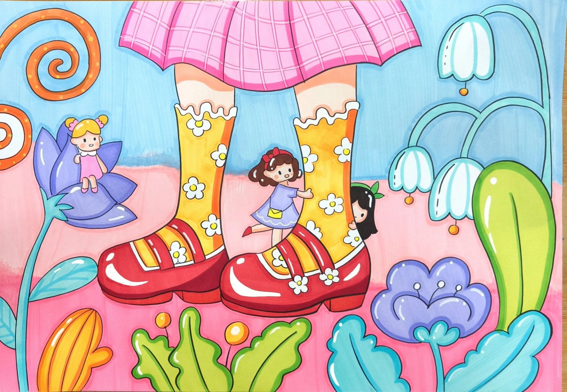 小人国 有关小人国场景画… 67湘版小学美术一年级第六课