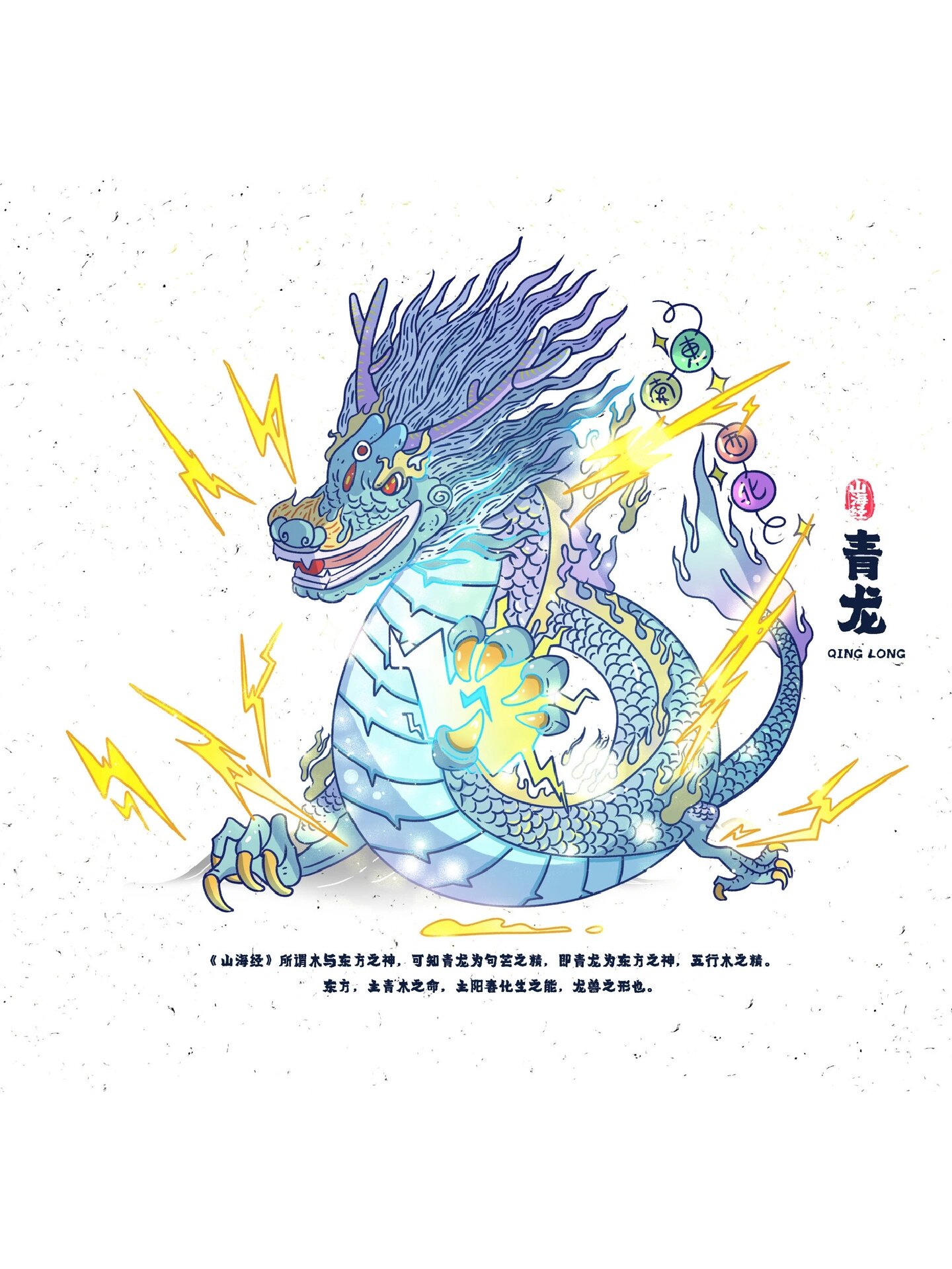 国潮插画「山海经-异兽系列之八」 7715继续分享山海经异兽图 ①