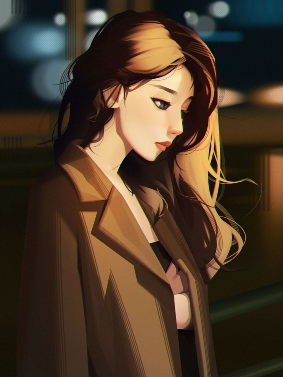 如何以最优雅的方式思念一个人丨板绘插画 大概就是把她画下来,夹在书