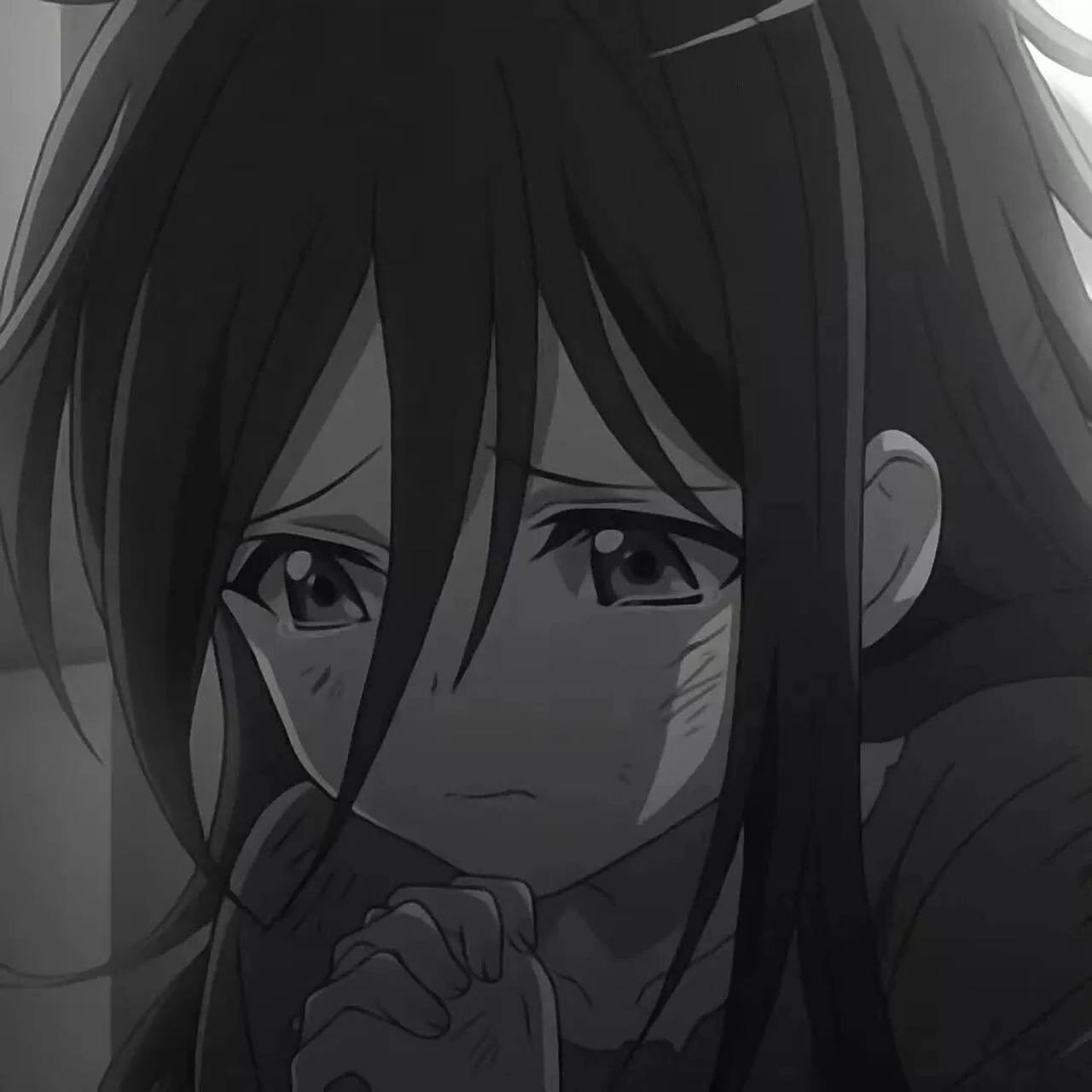 微丧黑白动漫女生头像 礼拿a93投稿 要原图私信a(备注要哪张图)或