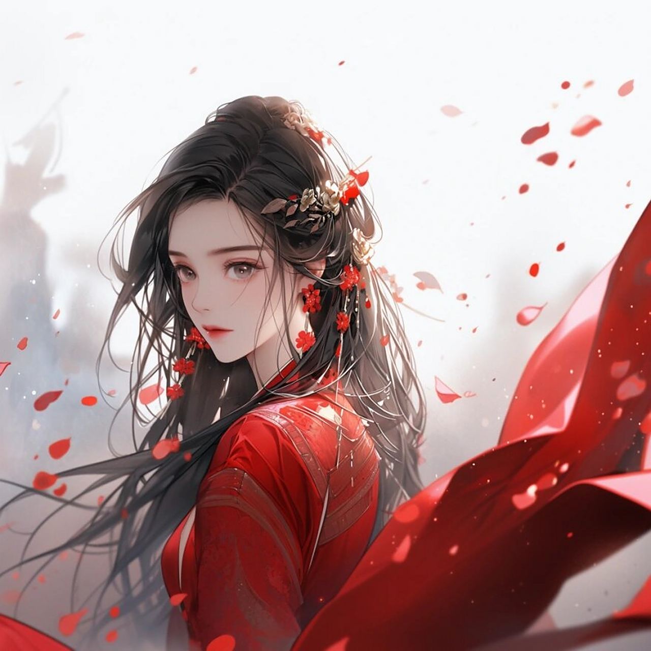 古风女生头像|红衣古装