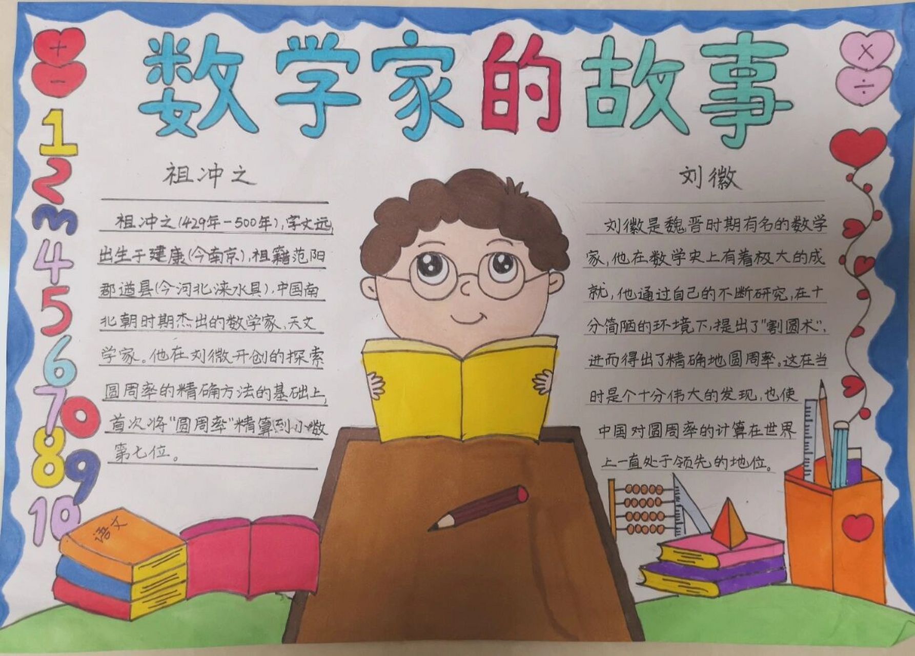 数学家的故事手抄报 数学家的故事手抄报