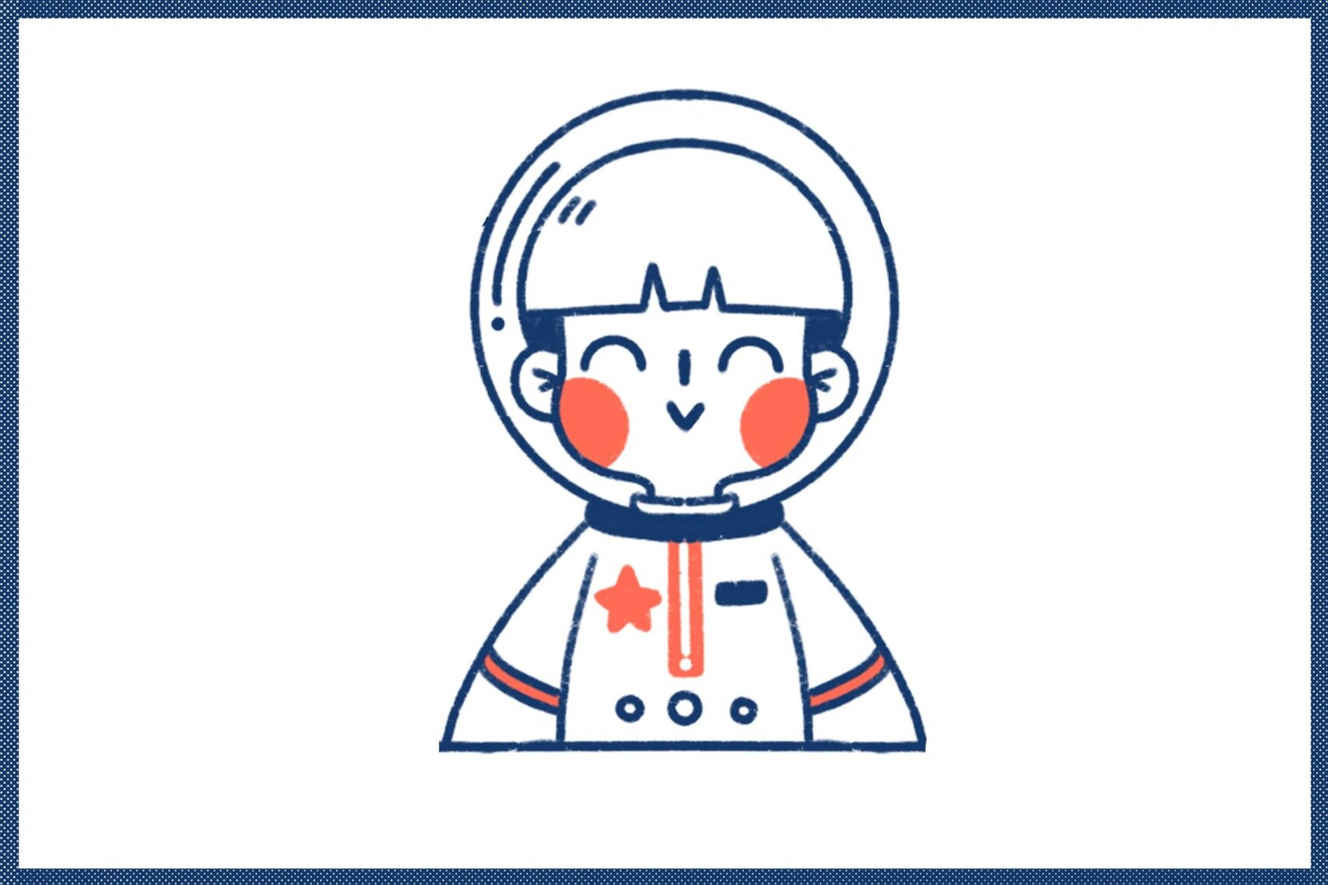 【插画】简笔画宇航员 太空是个充满魅力的神奇世界 在太空的生活更是
