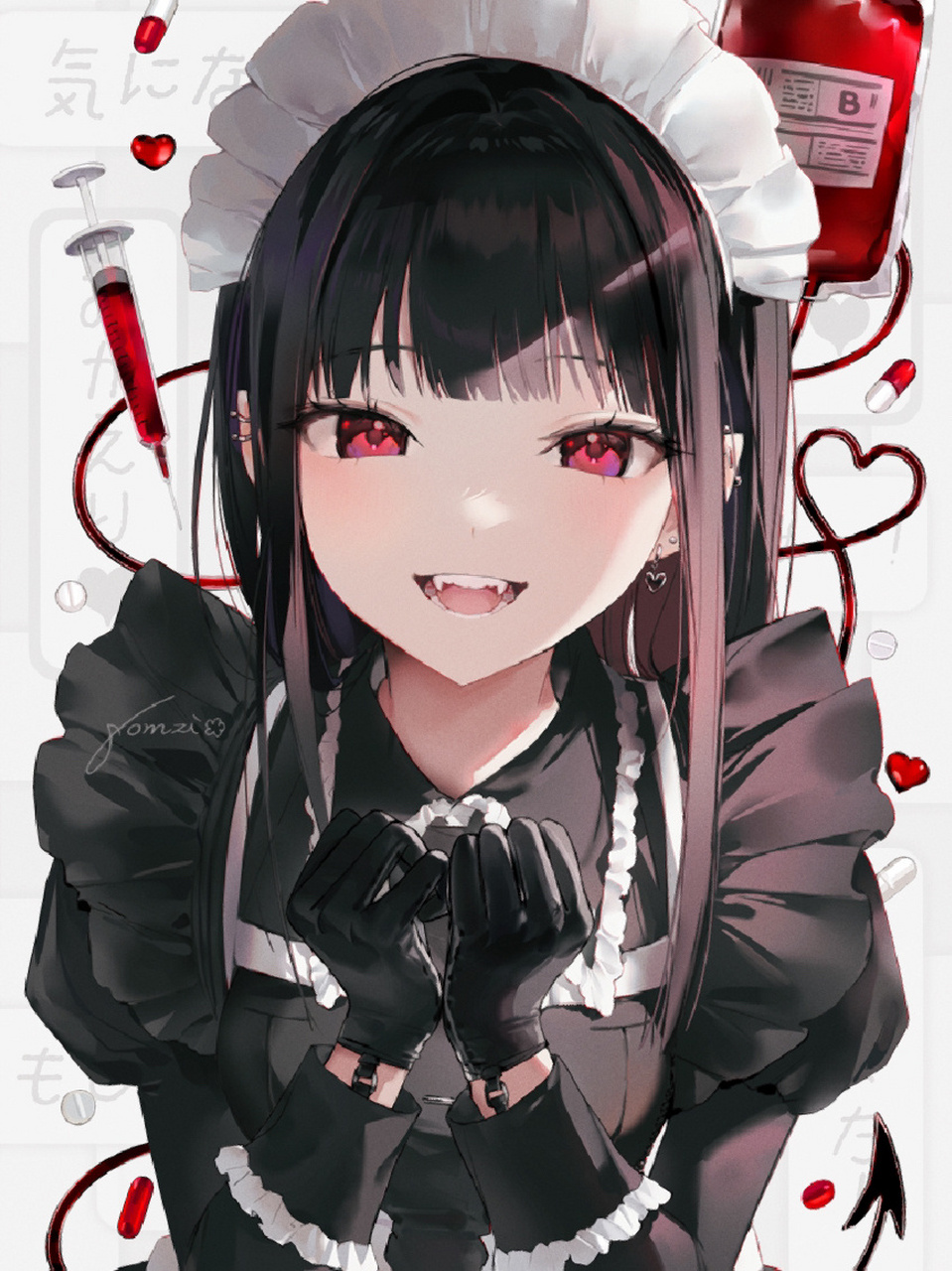 二次元动漫美图#女吸血鬼 可怕,可怜,可爱 又让人无法自拔的 女吸血鬼