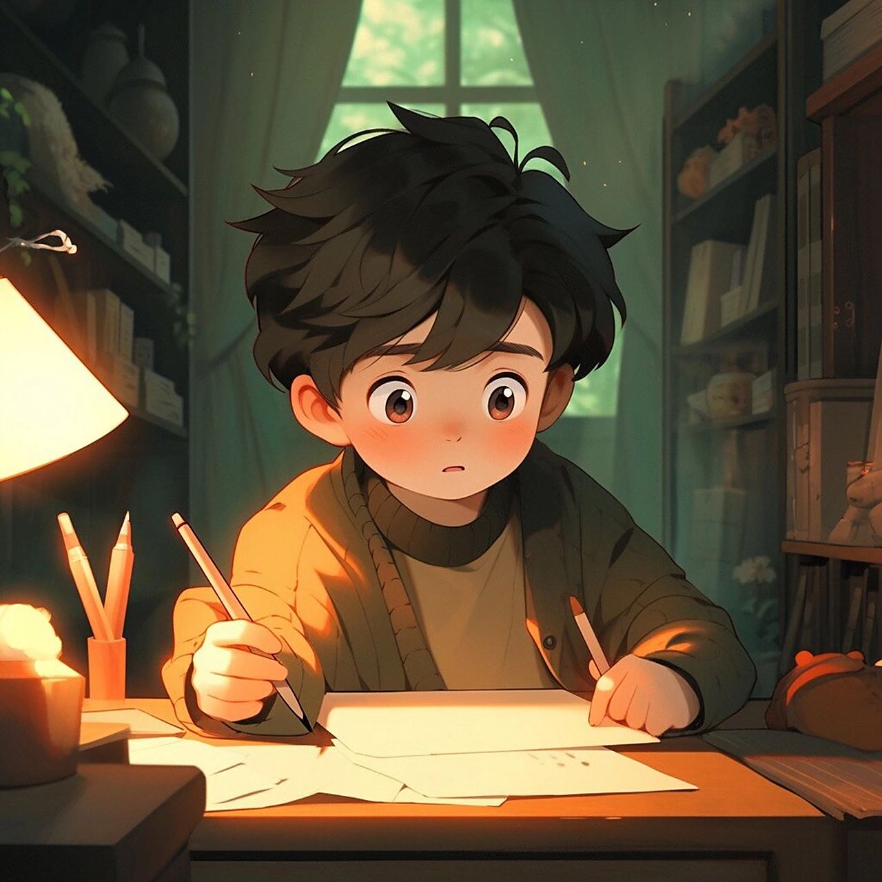 学霸头像/你认真学习的样子最好看! 你家娃还在学习的吗?