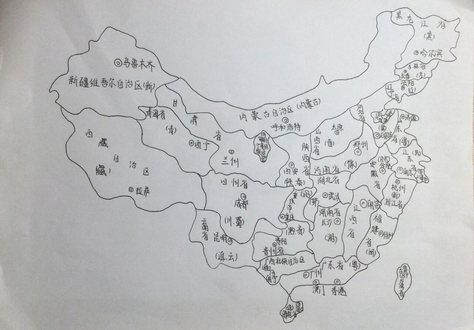 简笔画地图的画法图片