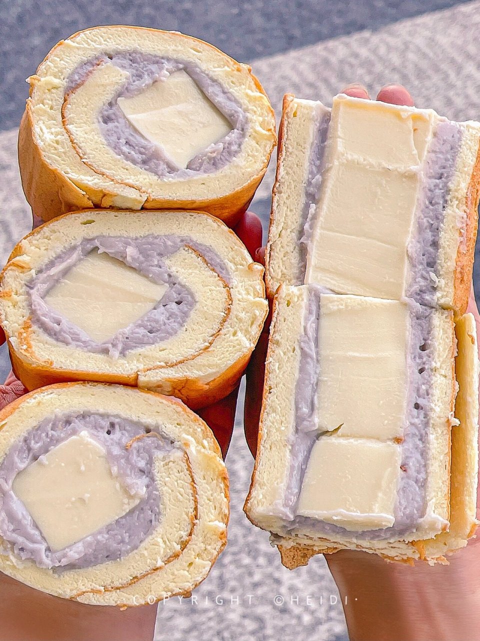 上海|冻一冻更好吃的芋泥奶冻卷 周五下班后排队半小时买到的, 主打的