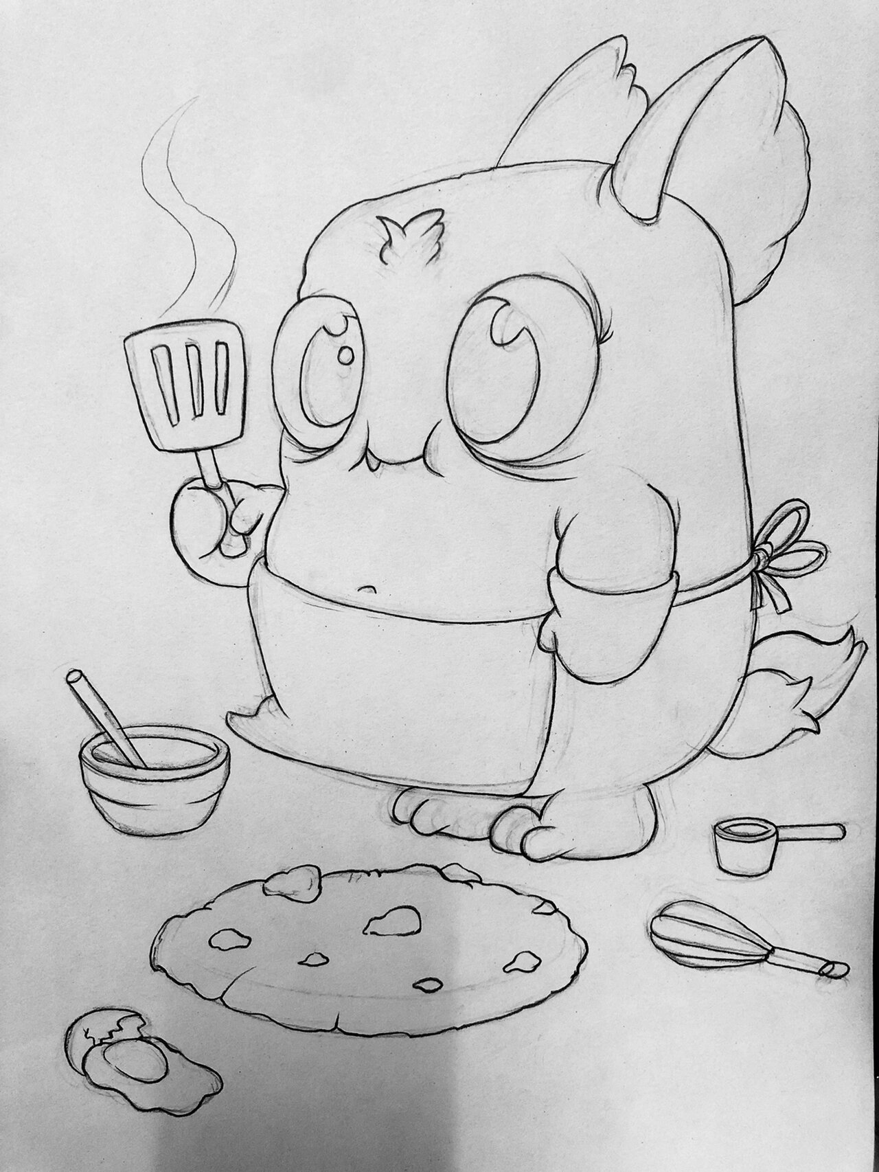 8-9岁创意素描系列-大眼仔小怪物之一附步骤