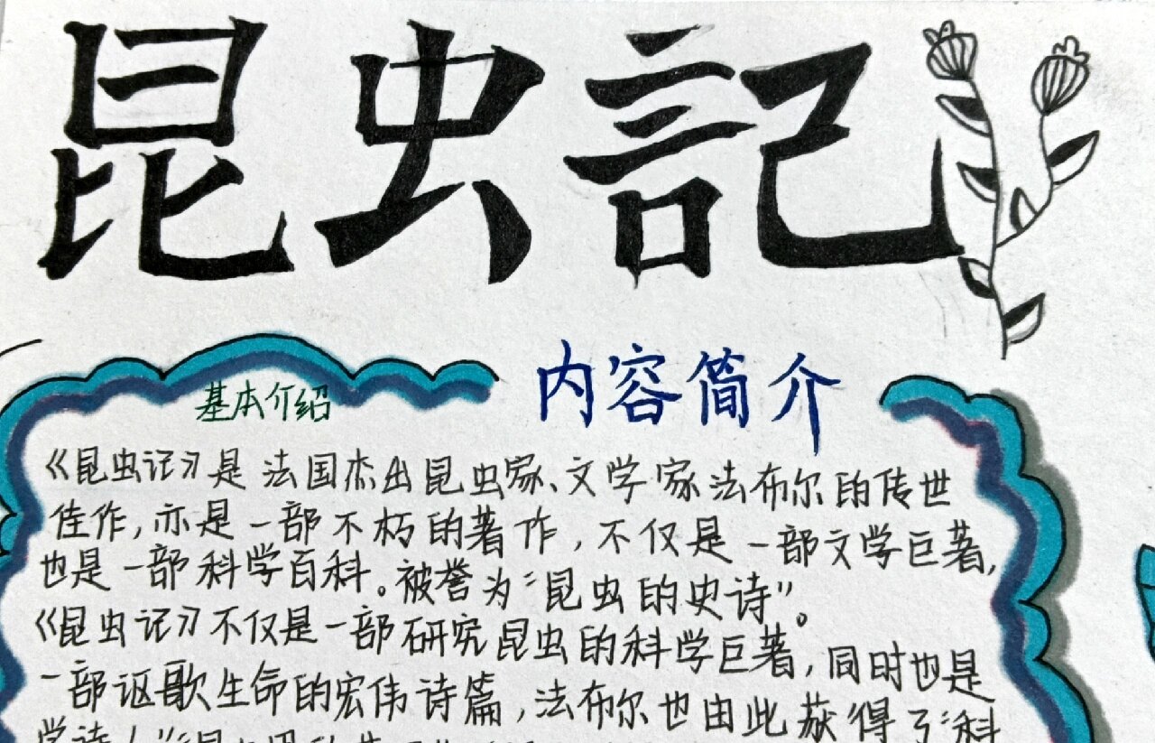 《昆虫记》手抄报