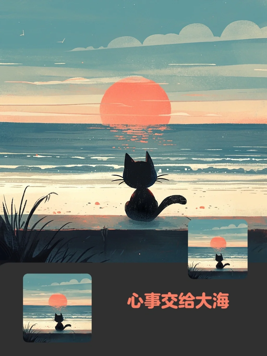 黑猫头像世界喧嚣 做你自己就好