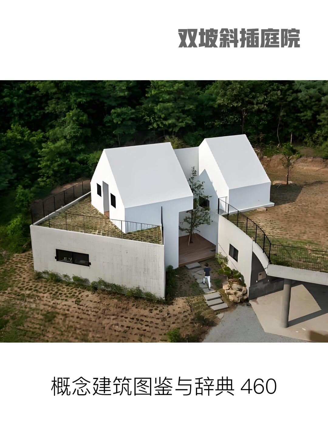 每日一例概念建筑:460 双坡斜插庭院