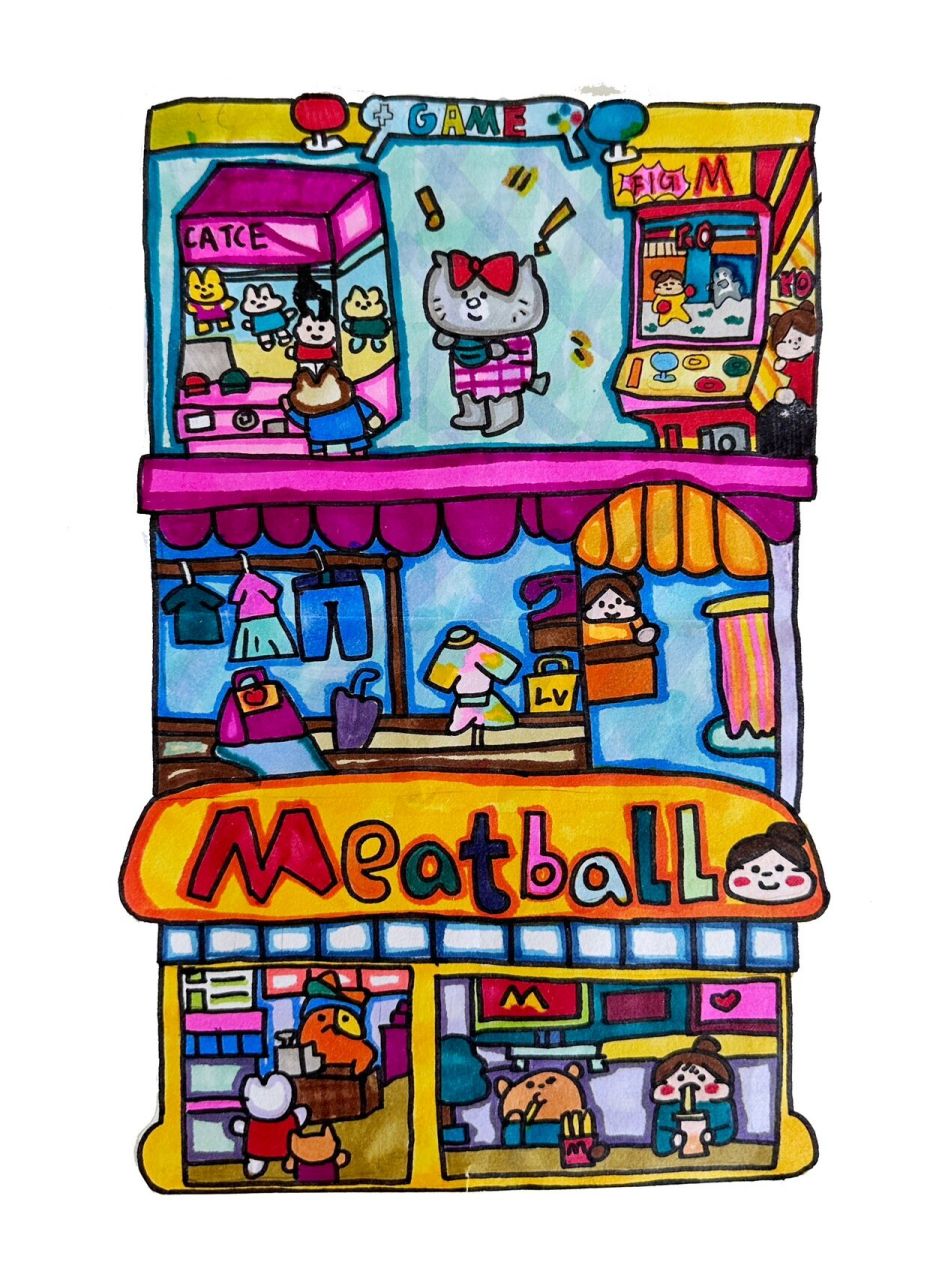 六年级美术作业展示分享-街市新貌🌆