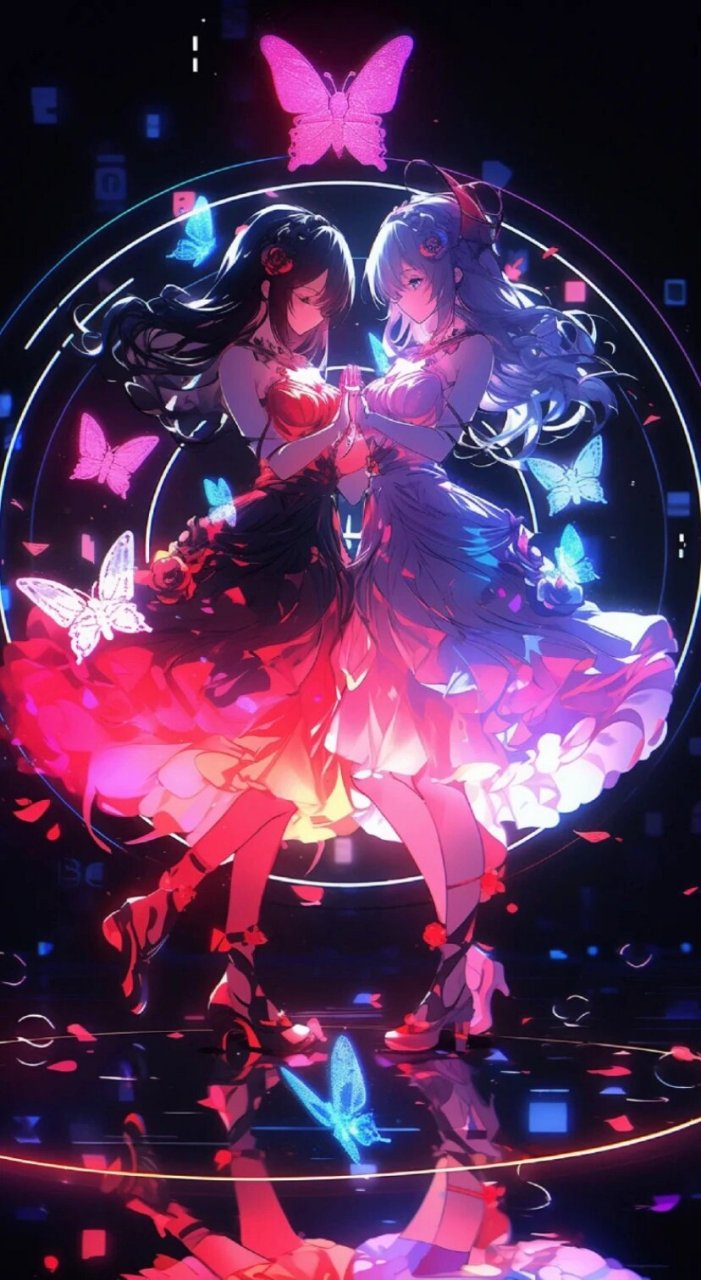 天使和恶魔的闺蜜头像 #浪漫生活的记录者# #好看头像# #插画师推荐