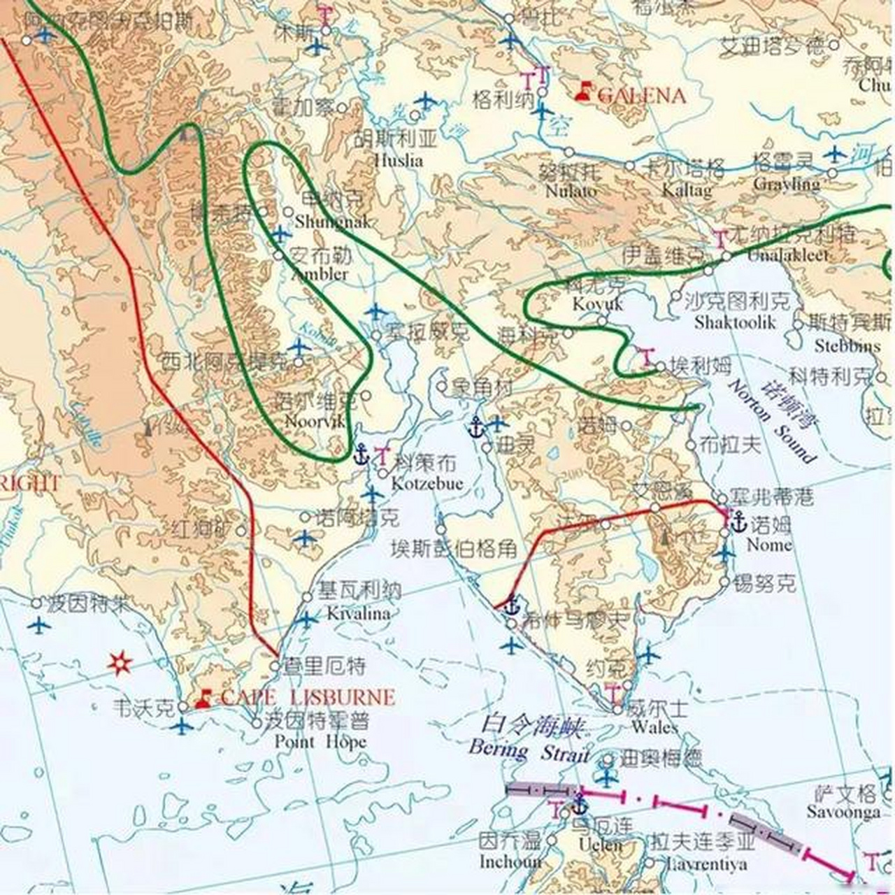 白令海峡示意图图片