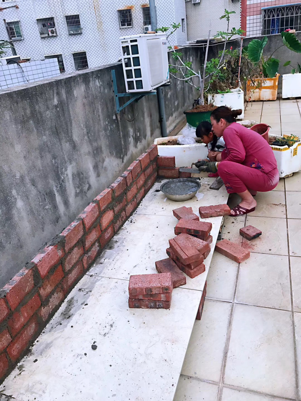 天台菜园子 | 水泥长方形种菜池打造方法 好多们都在问水泥池是怎么做