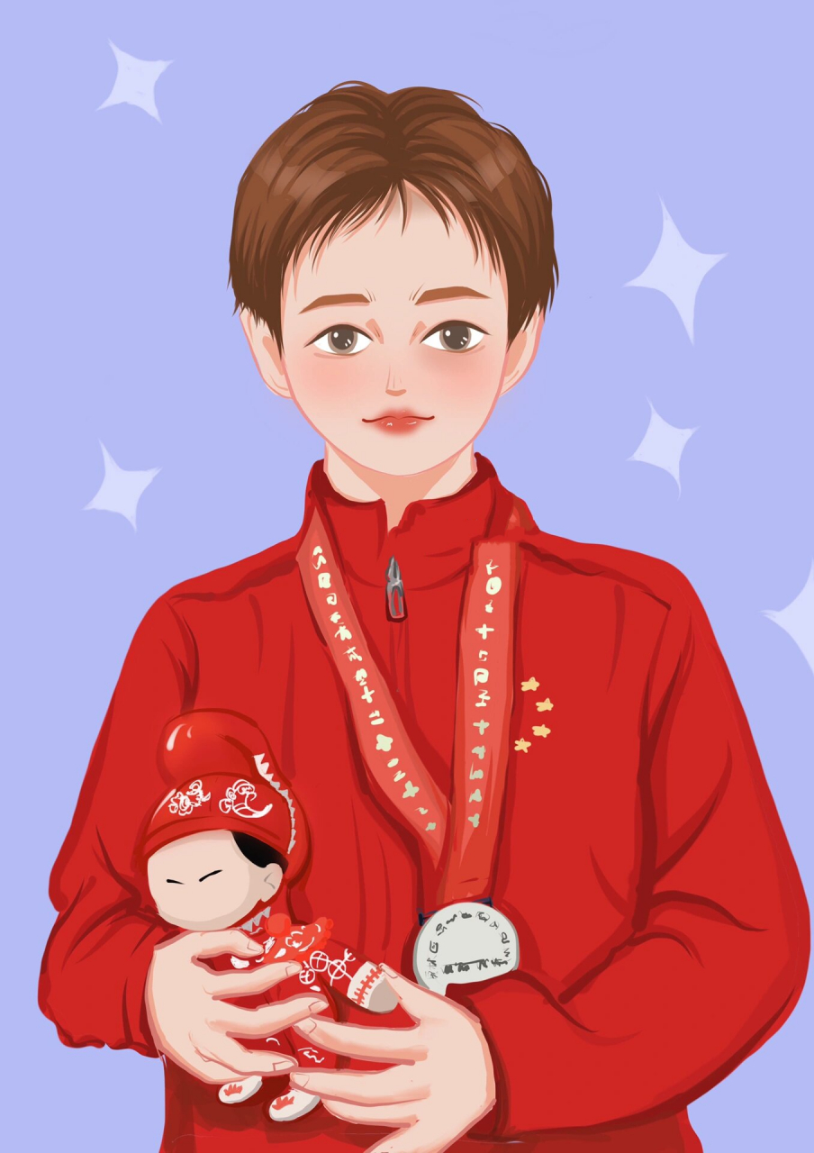 手绘可爱的全红婵