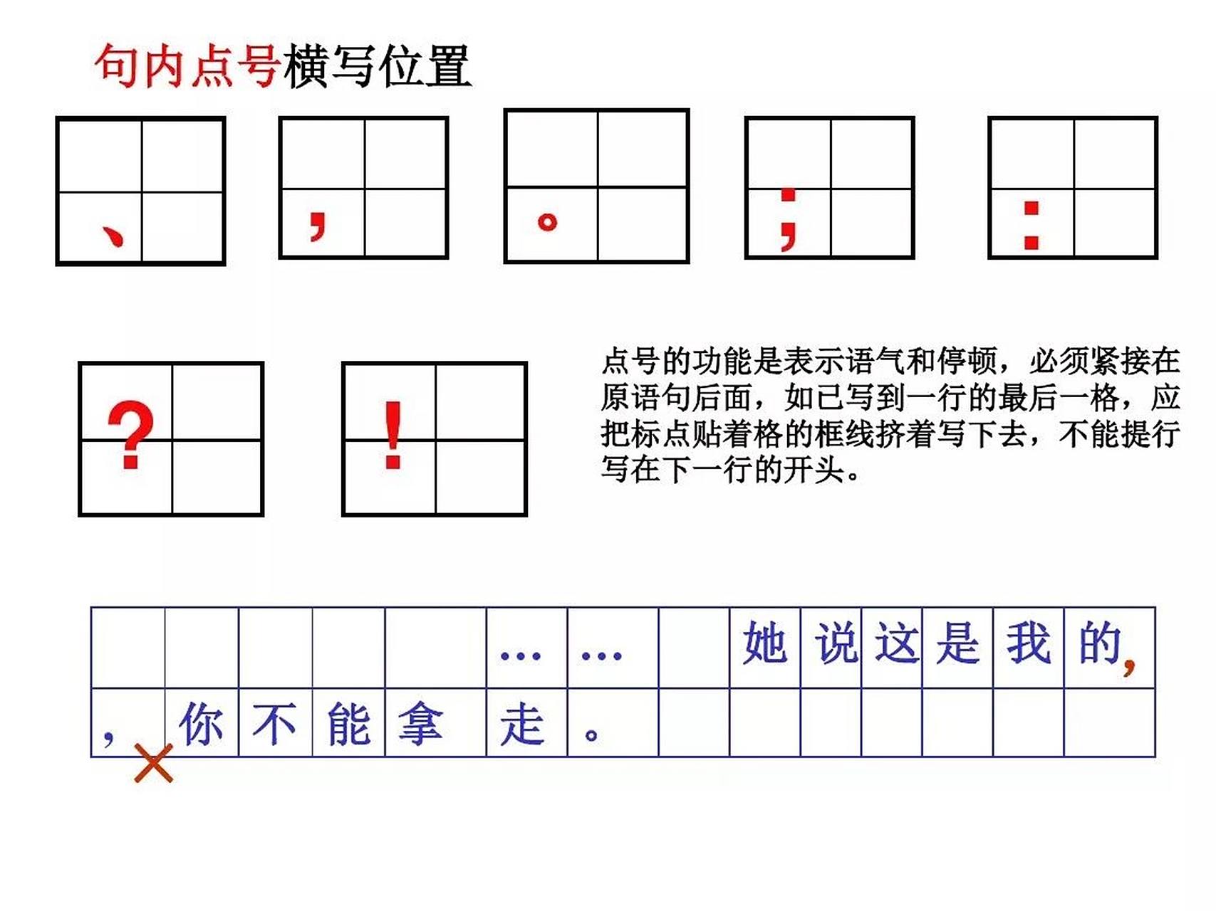 语文|作文方格纸上的标点符号怎么写?
