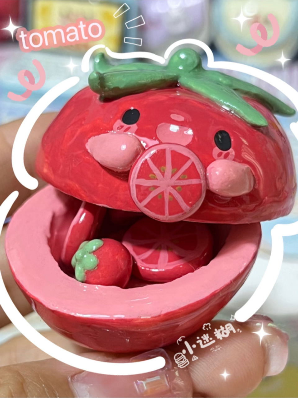 石塑粘土/小番茄97 今天来捏个番茄盒子叭