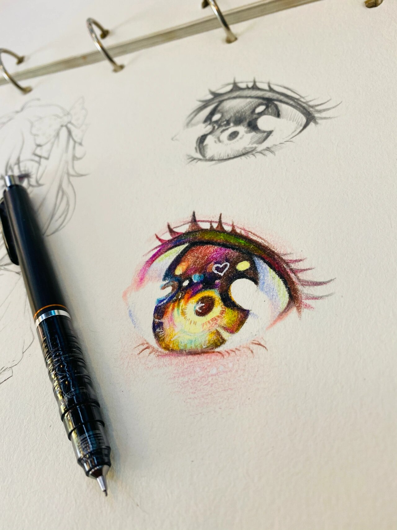 6⃣️步教你画彩铅动漫眼睛