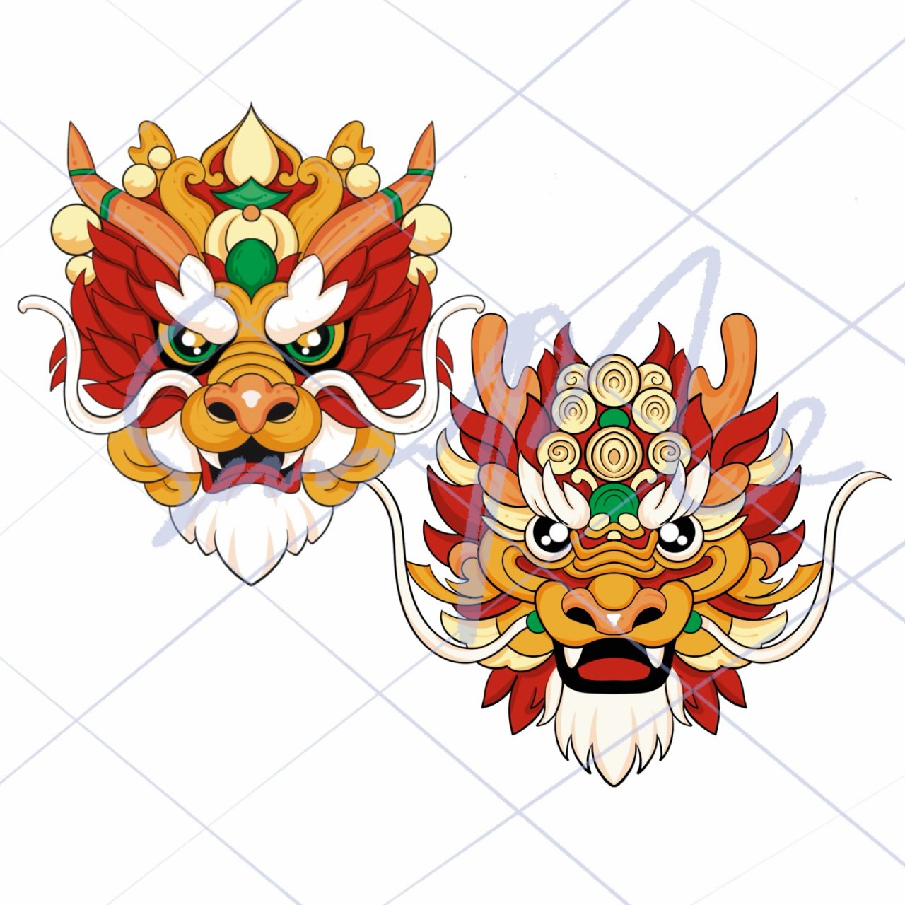 龙头 #图案# #龙# 原创设计作品,商用需授权,谢谢喜欢