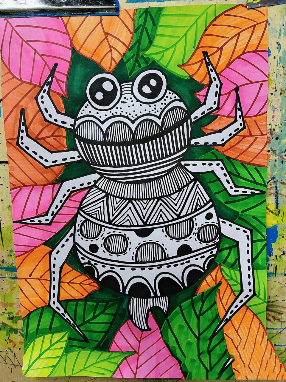 创意儿童画——黑白线描装饰画no.