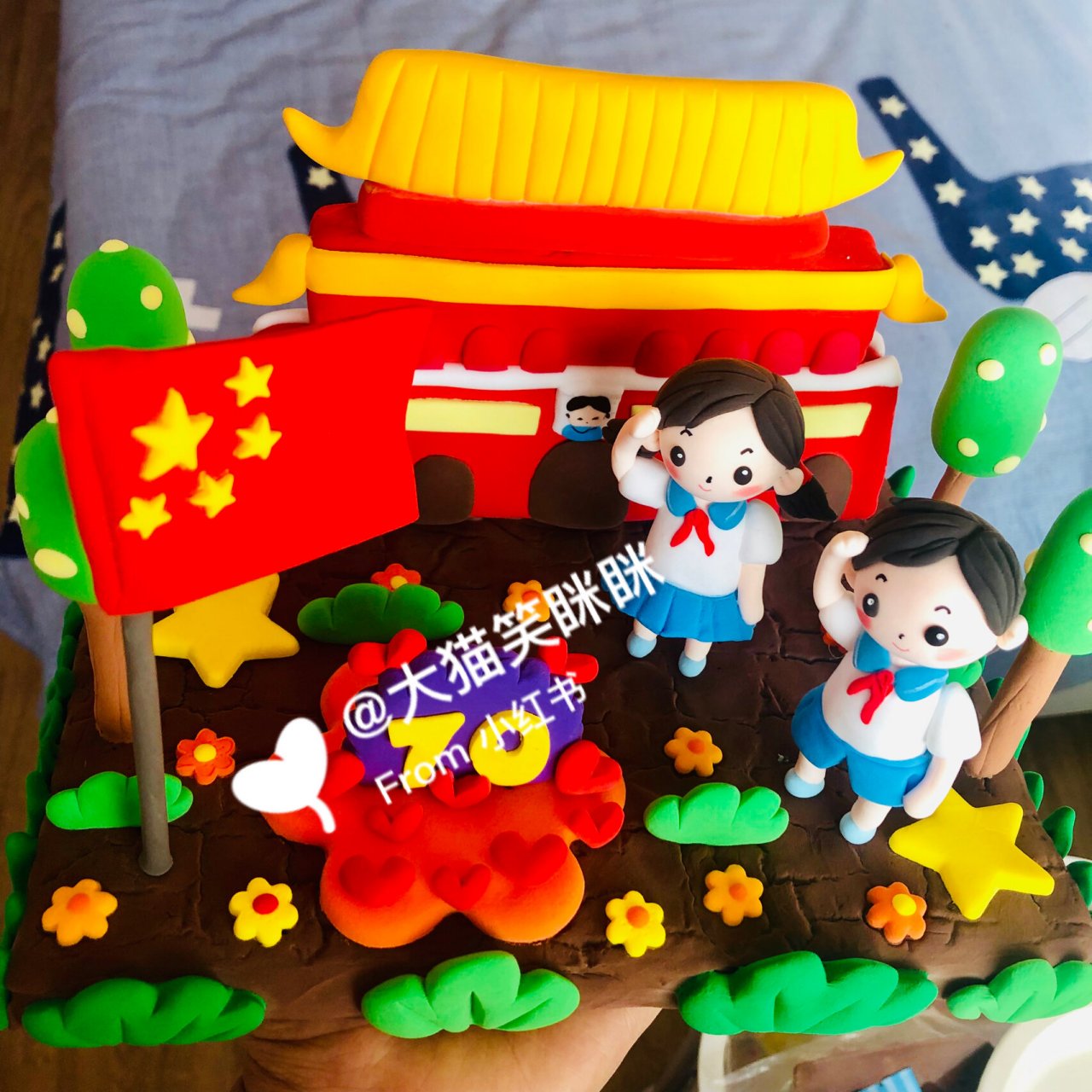 多款超轻粘土热爱祖国,国庆主题作品
