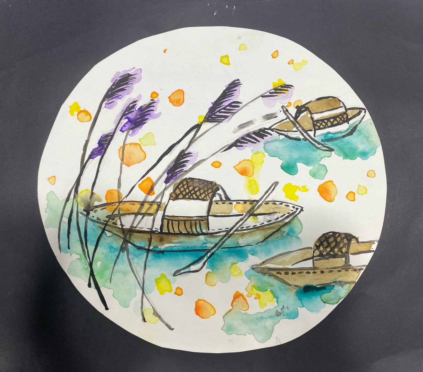 创意儿童画|乌篷船|水彩