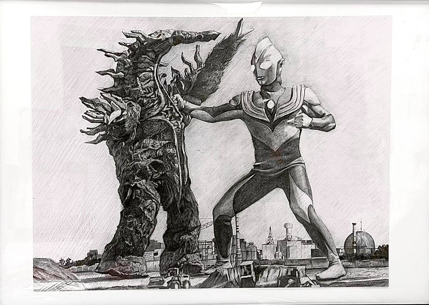 铅笔手绘迪加奥特曼 随便画画