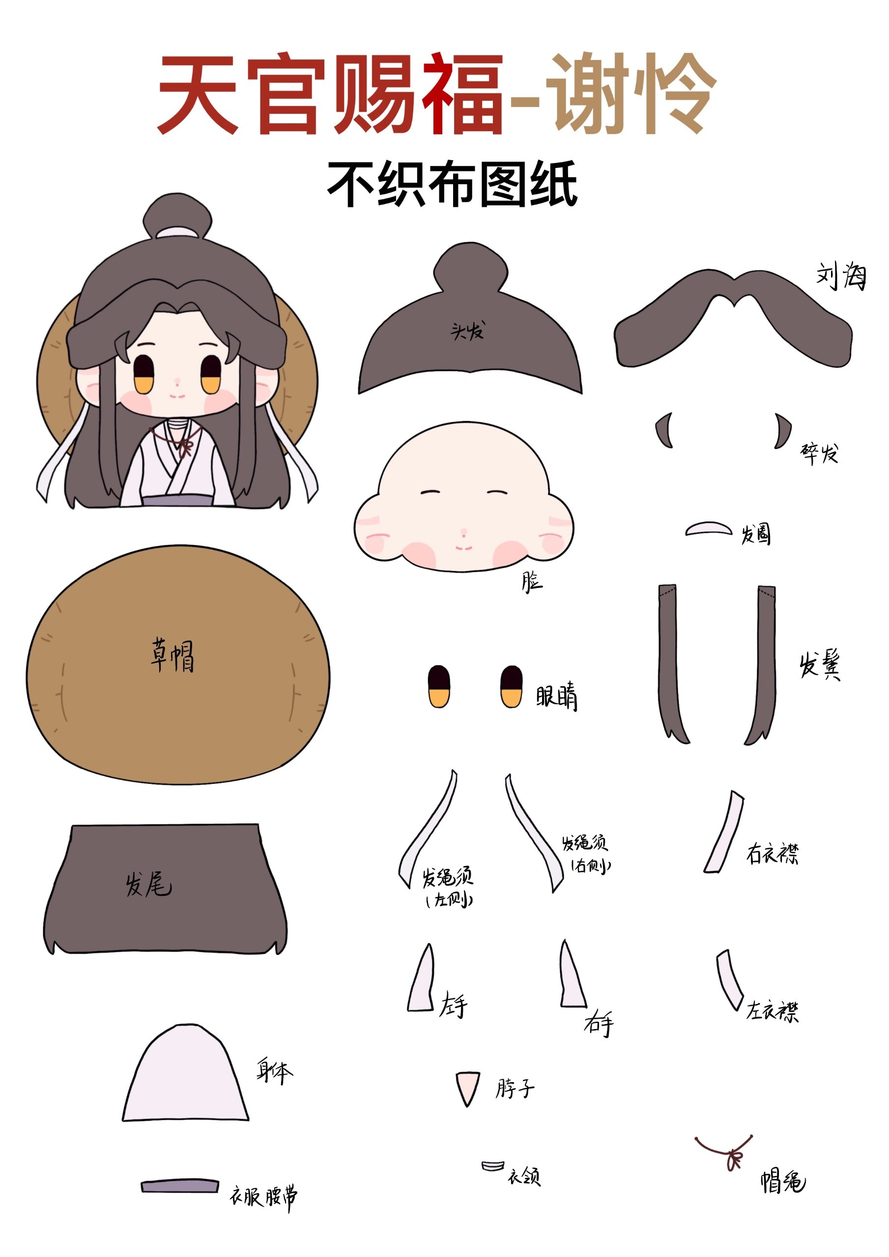 不织布图纸|天官赐福 百无禁忌 谢怜花城 此去一帆风顺,天官赐福,百无