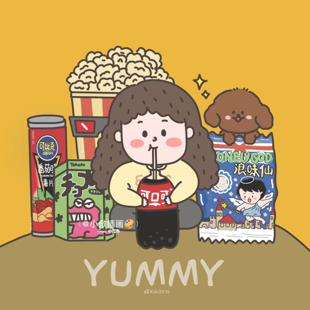 吃货头像 搞怪头像 可爱零食女孩头像