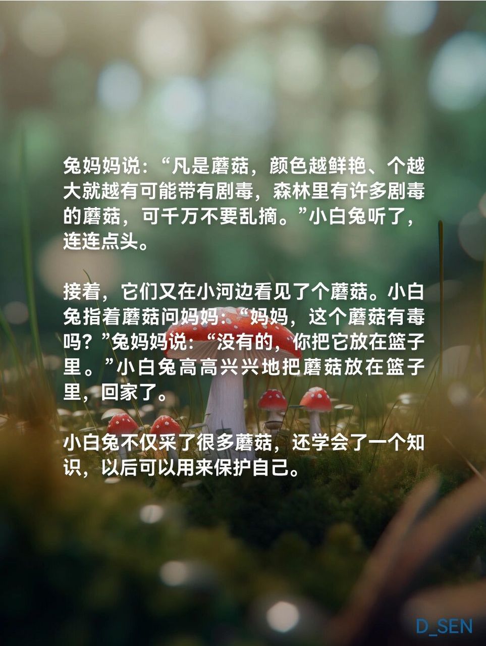 胎教故事/007《小白兔采蘑菇》