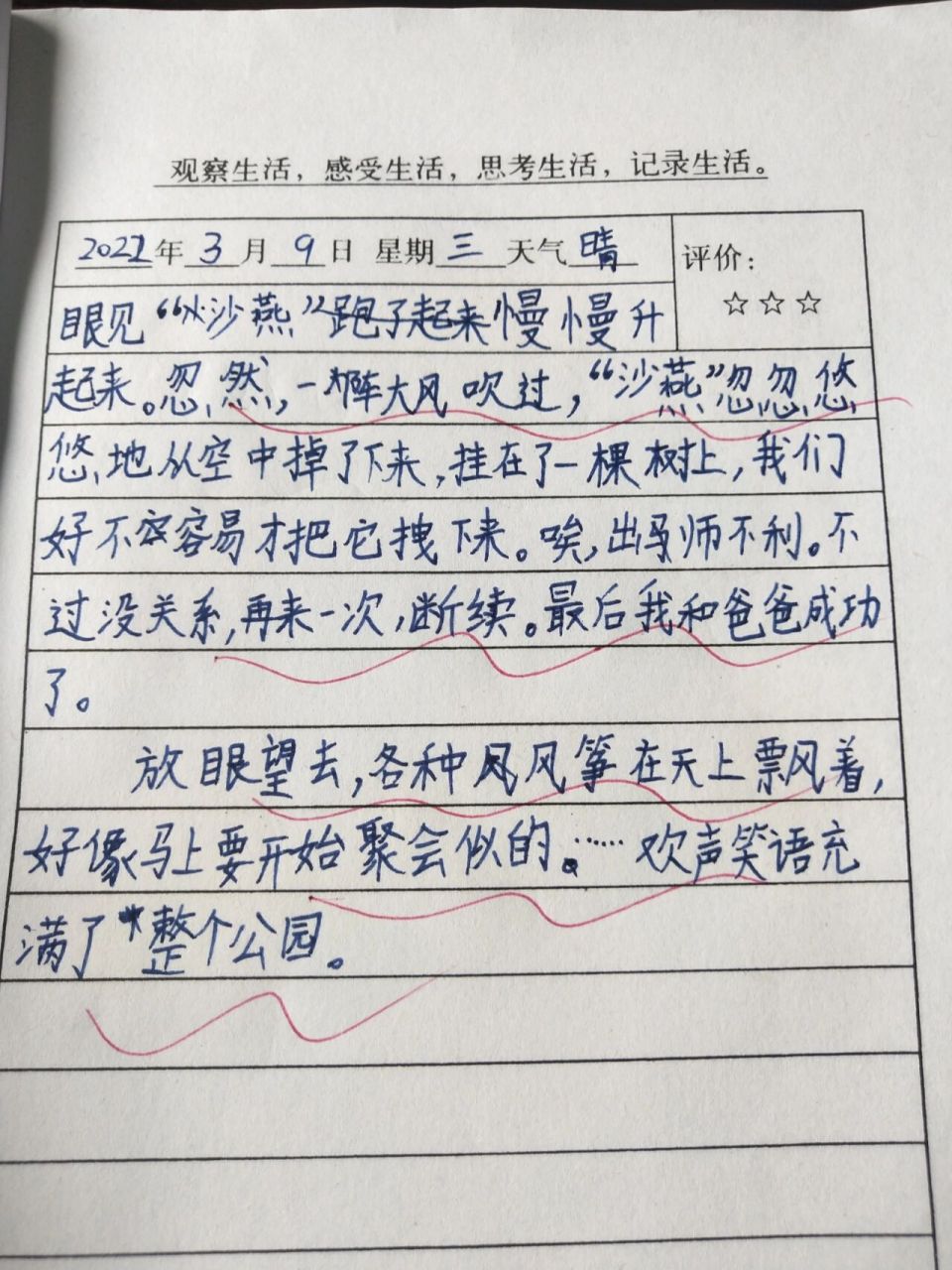 放风筝350字 三年级图片