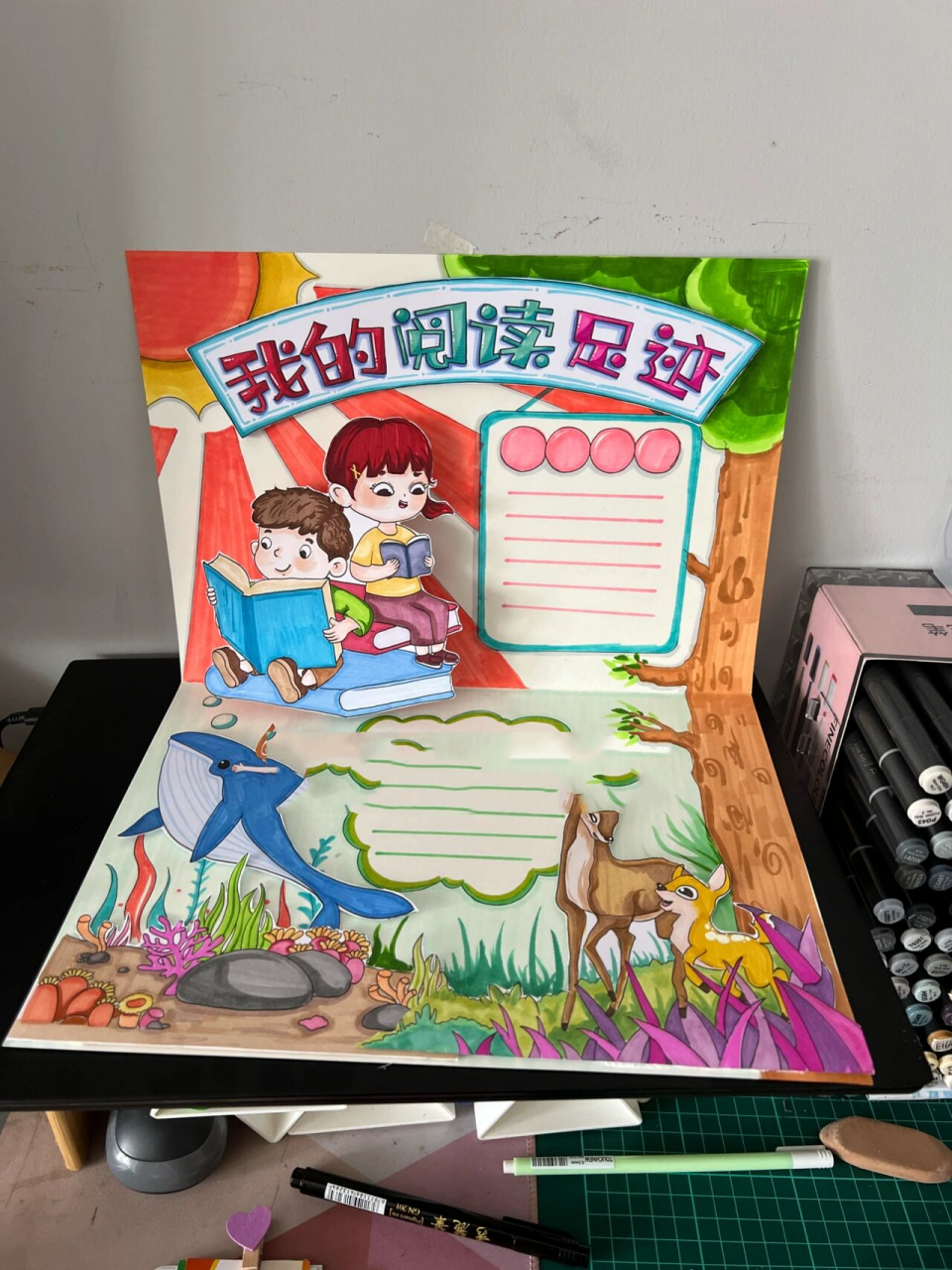 我的阅读足迹手抄报 读书小报 好书推荐立体 我的阅读足迹手抄报,立体