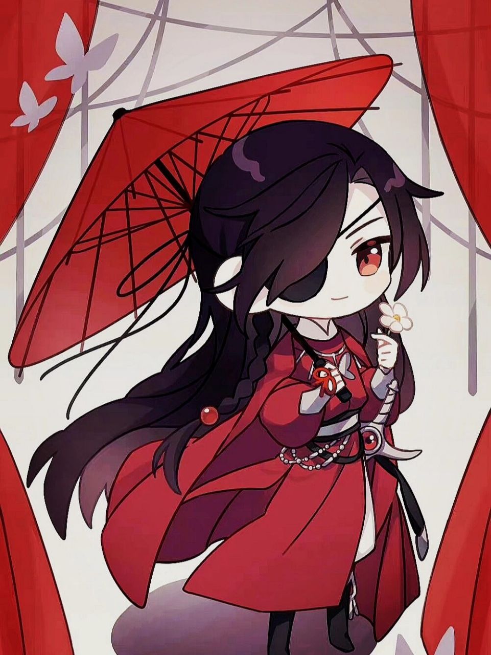 持红伞的花城绝美!