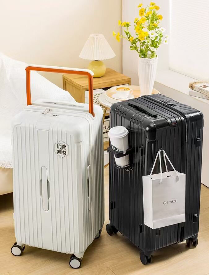 箱 璐璐凯帝新款三七分弹跳式拉链箱c308,新颖时尚的中部拉杆设计及