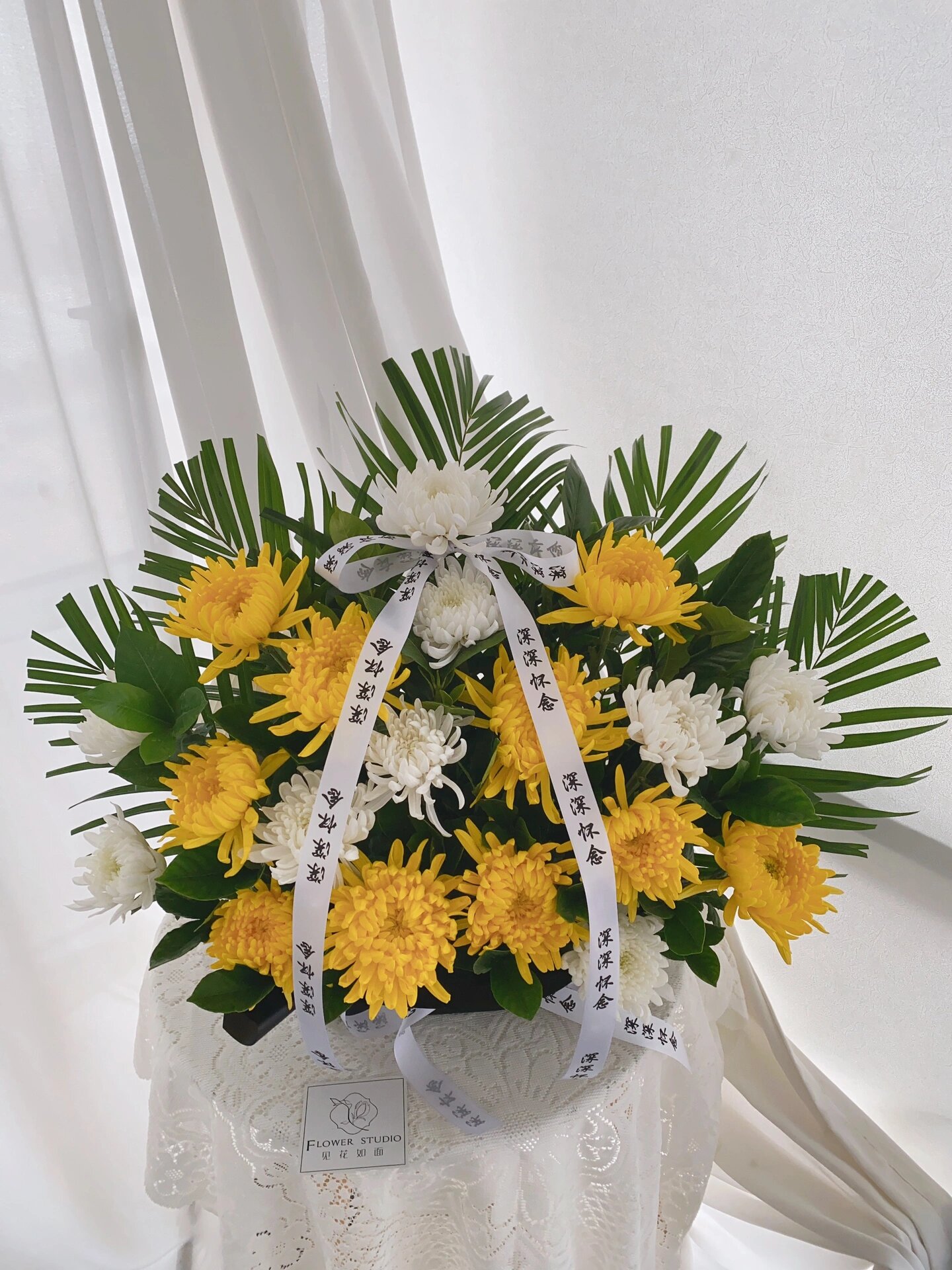 清明节 | 黄白菊祭祀花篮