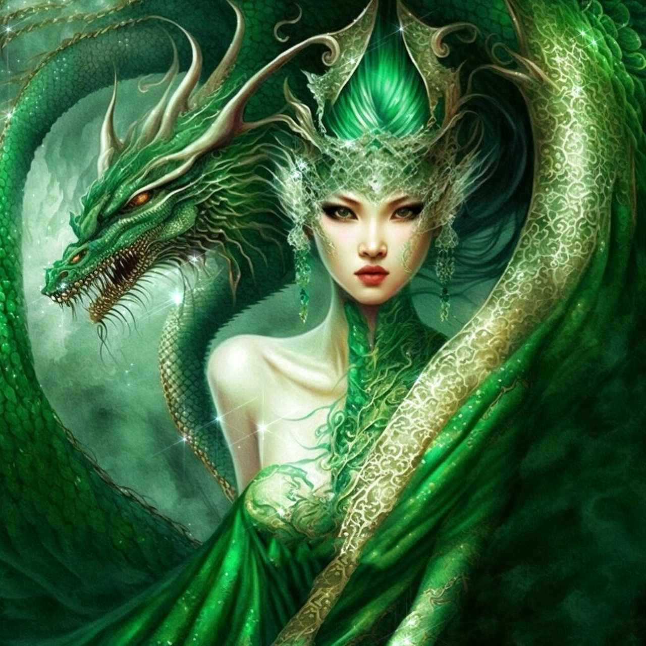 【ai绘画】78神龙女系列之青龙 青龙,又称苍龙,是中国古代神话传说