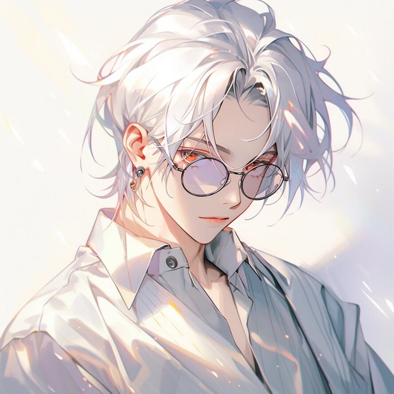 忧郁系|男神|戴眼镜|头像