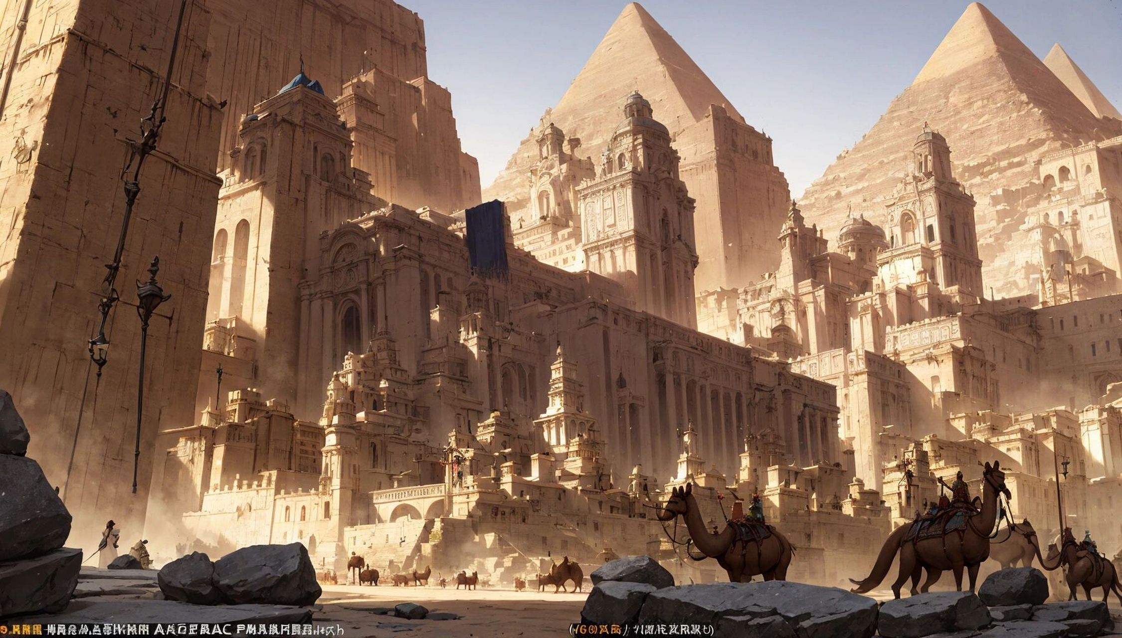 stable diffusion |异世界沙漠古城 模型是fantasyworld