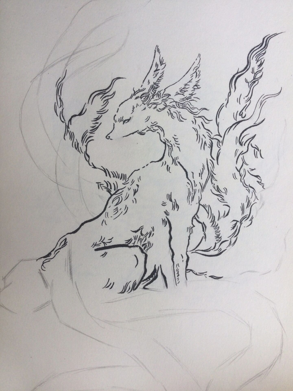 临摹九尾狐(含过程)     原作是最后一张照片 作者:杉泽