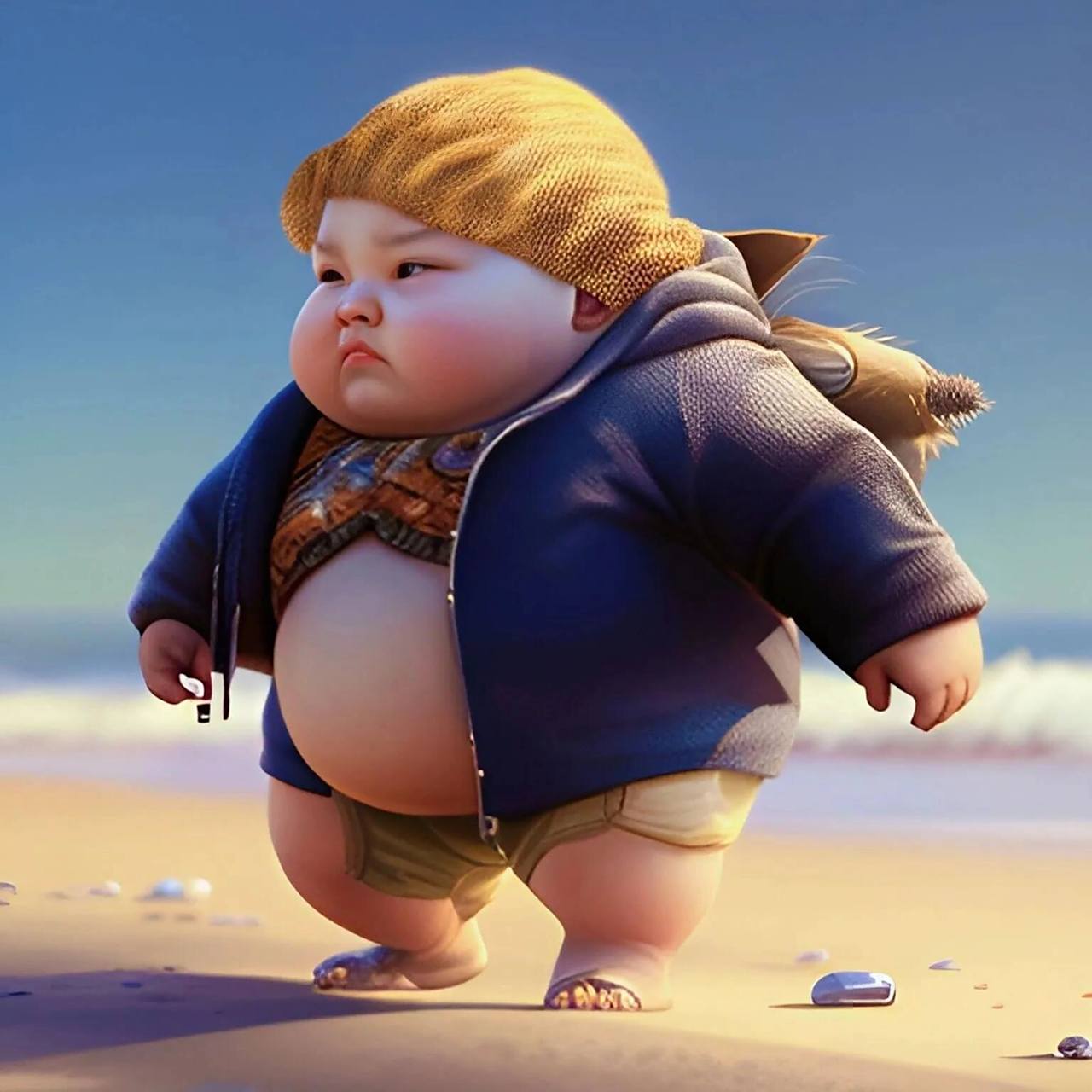 胖胖的男孩也可爱!