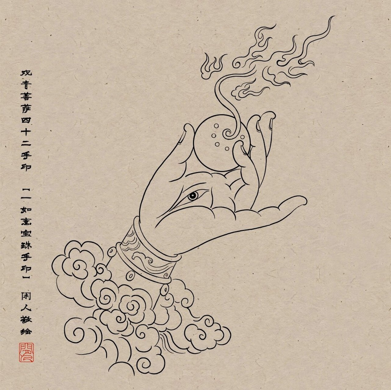 观音菩萨四十二手印一|如意珠手 观音菩萨四十二手印一 如意珠手