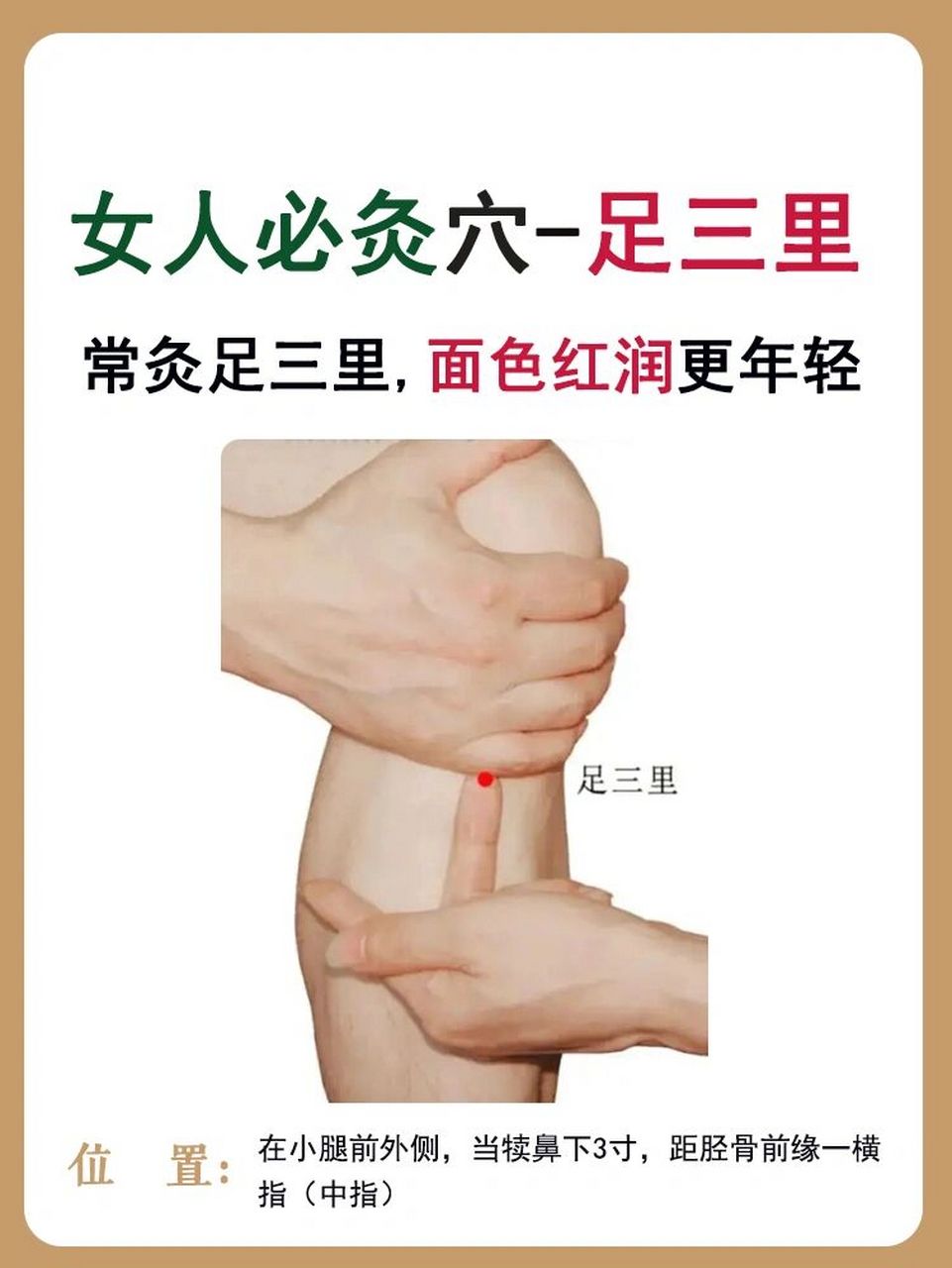 女生每周必灸的养生穴足三里 95每个艾灸的姐妹93都必灸的养生穴